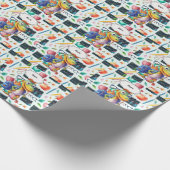 Dinosaurus Terug naar school thema voor student Cadeaupapier (Hoek)