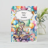 Dinosaurus terug naar school thema voor Student Kaart (Staand voorkant)