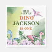 Dinosaurus thema 1e verjaardag servet (Voorkant)