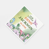 Dinosaurus thema 1e verjaardag servet (Hoek)