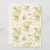 Dinosaurus thema Baby shower Kaart (Achterkant)