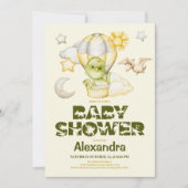 Dinosaurus thema Baby shower Kaart (Voorkant)