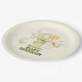 Dinosaurus thema Baby shower Papieren Bordje (Gekanteld)