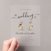 Dinosaurus thema bruiloft acryl uitnodigingen (Insitu (Draagbaar))