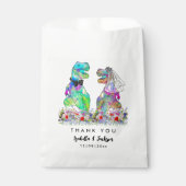 Dinosaurus Thema Bruiloft Dank Je Wel Bedankzakje (Voorkant)