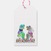 Dinosaurus Thema Bruiloft Dank Je Wel Cadeaulabel (Achterkant)