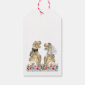 Dinosaurus Thema Bruiloft Dank Je Wel Cadeaulabel (Achterkant)