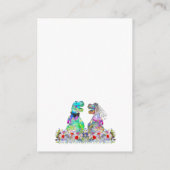 Dinosaurus thema bruiloft details informatiekaartje (Achterkant)