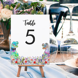Dinosaurus thema bruiloft Kleurrijke Wildflower