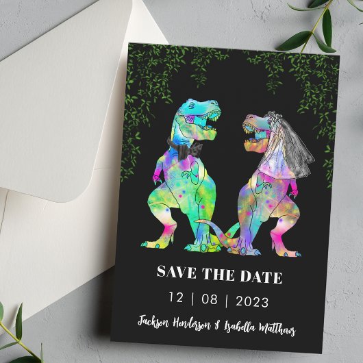 Dinosaurus Thema Bruiloft Save The Date