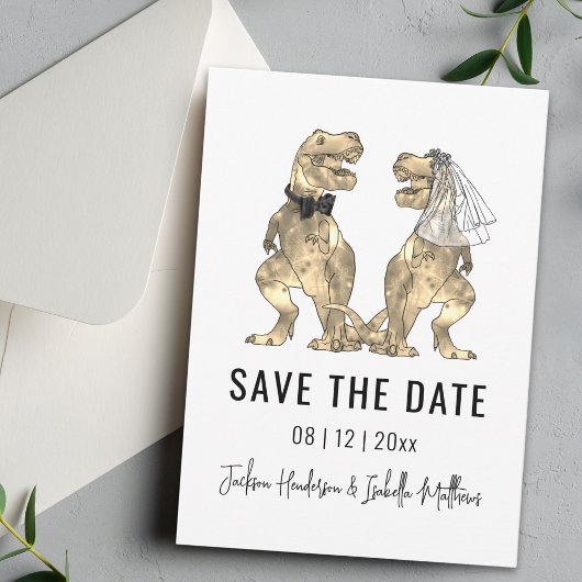 Dinosaurus Thema Bruiloft Save The Date