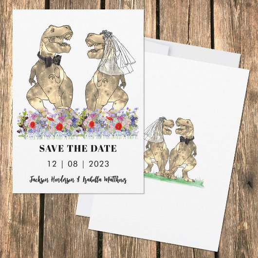 Dinosaurus Thema Bruiloft Save The Date