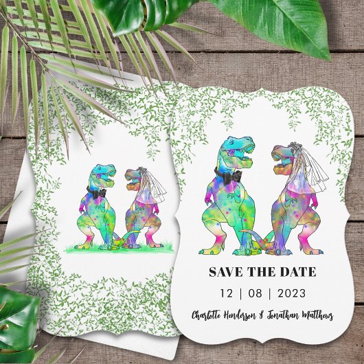 Dinosaurus Thema Bruiloft Save The Date