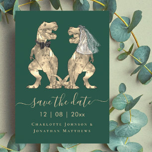 Dinosaurus Thema Bruiloft Save The Date