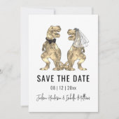 Dinosaurus Thema Bruiloft Save The Date (Voorkant)