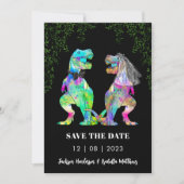 Dinosaurus Thema Bruiloft Save The Date (Voorkant)