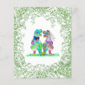 Dinosaurus thema bruiloft Save the Date Budget (Achterkant)