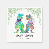 Dinosaurus thema bruiloft servet (Voorkant)