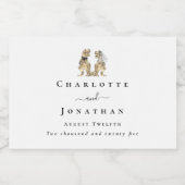 Dinosaurus thema bruiloft sparkling wijnetiket (Enkel label)