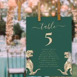 Dinosaurus thema bruiloft tafel zitgrafiek