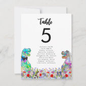 Dinosaurus thema Bruiloft Wilde Bloemen Tafel (Voorkant)