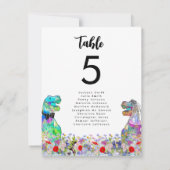 Dinosaurus thema Bruiloft Wilde Bloemen Tafel (Achterkant)