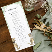 Dinosaurus Thema Bruiloftsmenu Menu