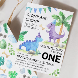 Dinosaurus Thema Eerste Verjaardag Extravaganza! Kaart