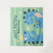 Dinosaurus Thema Foto Achtergrond Jongens Verjaard Wandkleed (Voorkant)