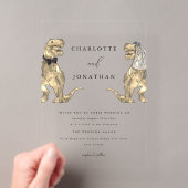 Dinosaurus thema Huwelijk Acryl Uitnodigingen (Insitu (Draagbaar))