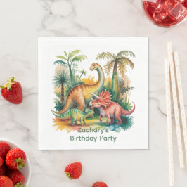 Dinosaurus Thema Jongens Verjaardagsfeestje Servet