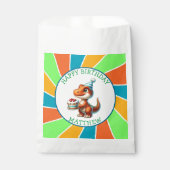 Dinosaurus thema Kind verjaardagsfeestje gepersona Bedankzakje (Voorkant)