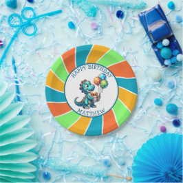 Dinosaurus thema Kind verjaardagsfeestje gepersona Papieren Bordje