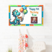 Dinosaurus thema Kind verjaardagsfeestje gepersona Spandoek (Insitu)