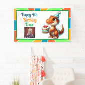 Dinosaurus thema Kind verjaardagsfeestje gepersona Spandoek (Insitu)