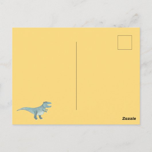 Dinosaurus Thema Kinderen Verjaardag Party Uitnodi Briefkaart (Achterkant)
