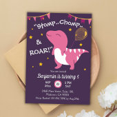 Dinosaurus thema Stomp, Chomp & Roar! 5e verjaarda Kaart