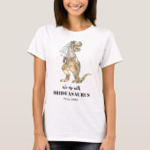 Dinosaurus Thema Trouw Afscheid Van De Maagd T-shirt (Voorkant)