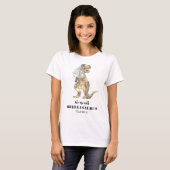 Dinosaurus Thema Trouw Afscheid Van De Maagd T-shirt (Voorkant volledig)