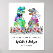 Dinosaurus Thema Trouw Welkom Poster (Voorkant)