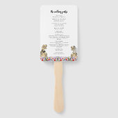 Dinosaurus thema trouwdag handwaaier (Achterkant)