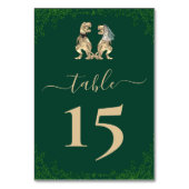 Dinosaurus thema Trouwen Groen Kaart (Achterkant)