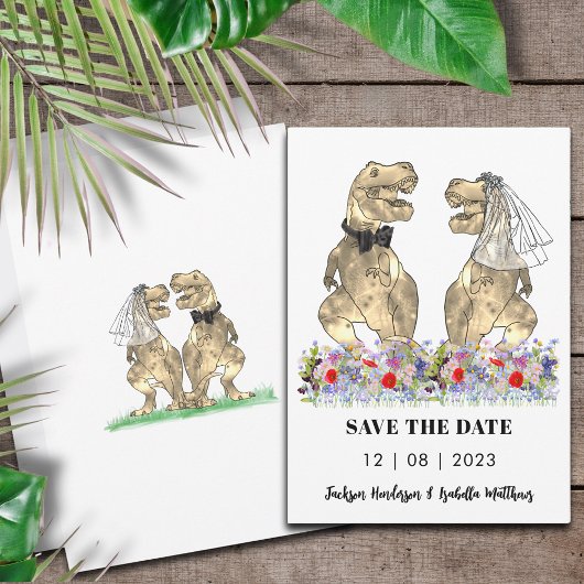 Dinosaurus Thema Trouwen Save The Date
