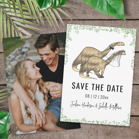Dinosaurus Thema Trouwfoto Save The Date