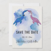 Dinosaurus Thema Trouwkaart Save The Date (Voorkant)