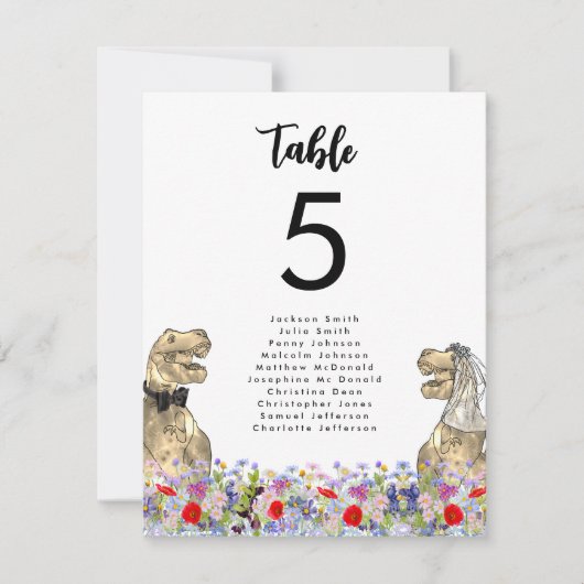 Dinosaurus Thema Trouwtafel (Voorkant)