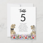 Dinosaurus Thema Trouwtafel (Achterkant)