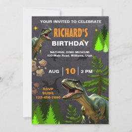 Dinosaurus thema verjaardagsfeestje voor jongen of kaart