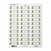 Dinosaurus Themahuwelijk Aangepast Retouradres Etiket (Full Sheet)