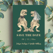 Dinosaurus Themahuwelijk Groen Save The Date